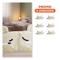 Pack6 Venda Ocular Con Gel Mostaza para Descanso Diario en Casa